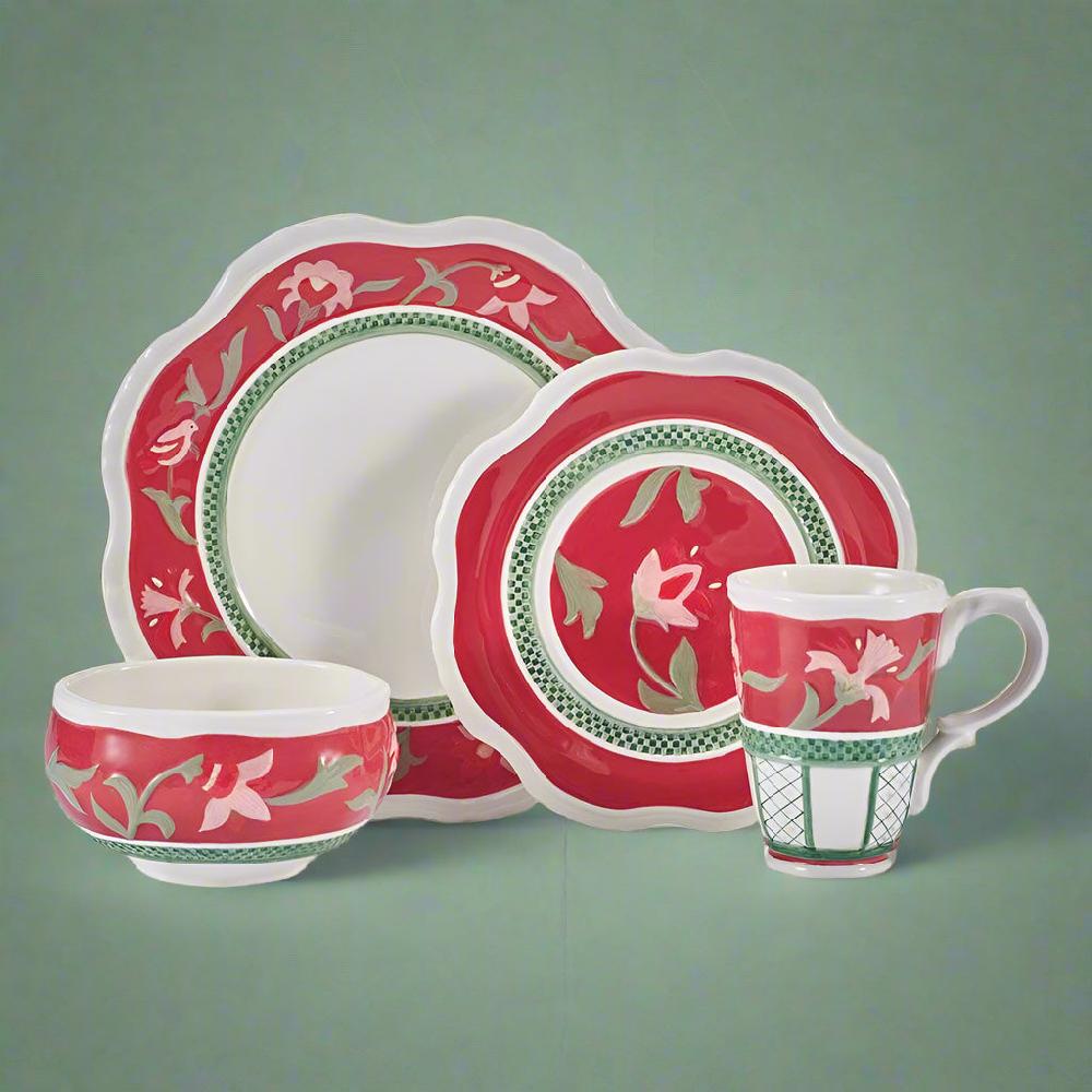 fitz and floyd Chalet 16 Piece Dinnerware Set Service for 4