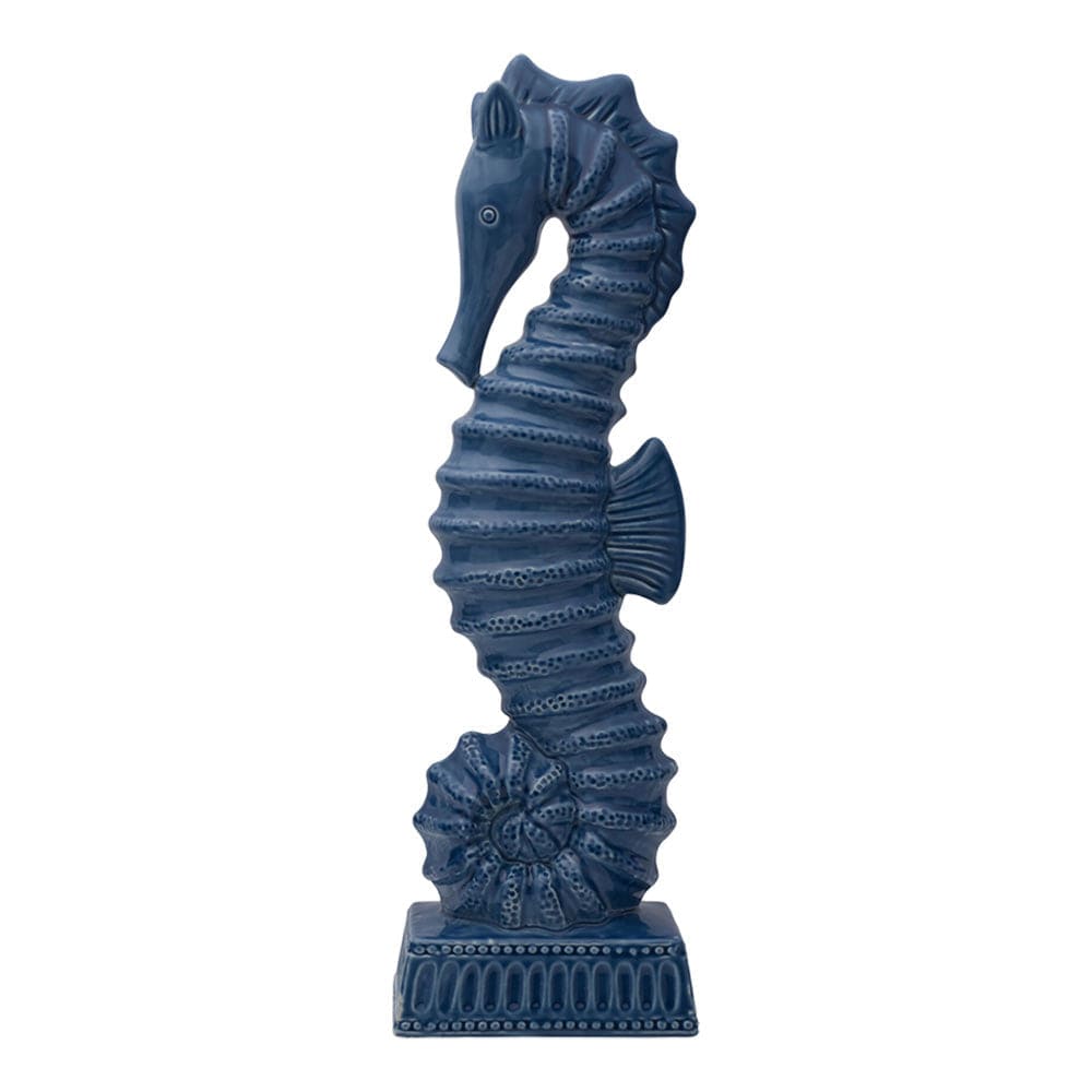 Fitz And Floyd Coastal Home Blue Seahorse Figurine 21 IN