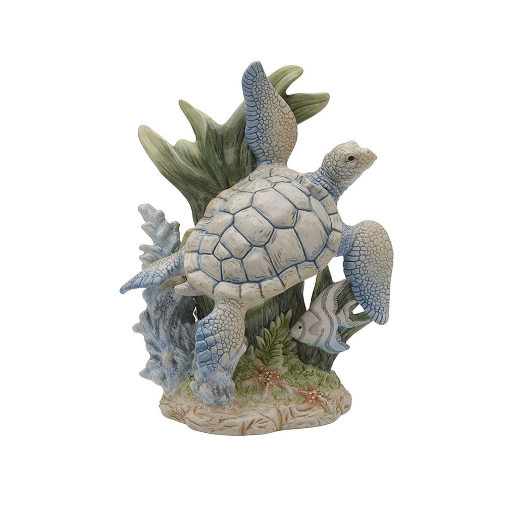 Fitz And Floyd Coastal Home Sea Turtle Figurine 10.25 IN