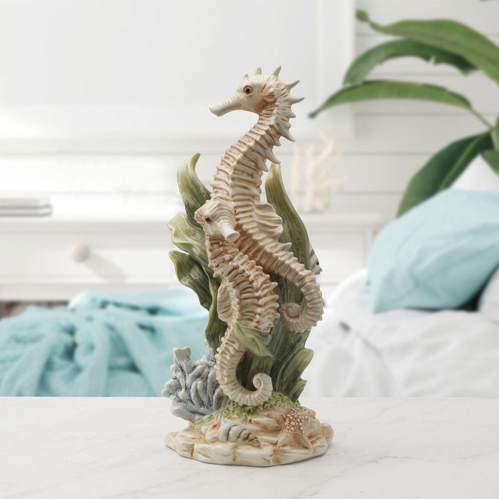 fitz and floyd Coastal Home Seahorse Figurine 13.75 IN