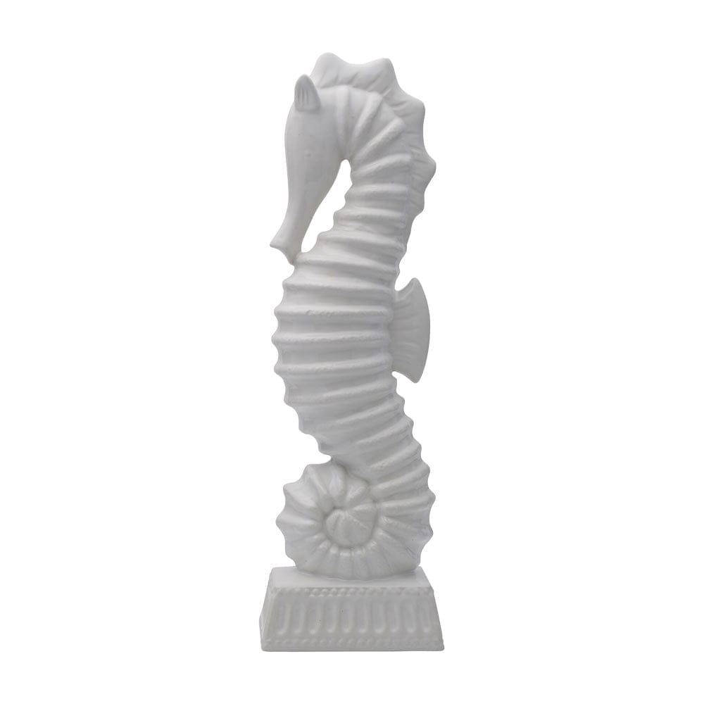 Fitz And Floyd Coastal Home White Seahorse Figurine 16.75 IN