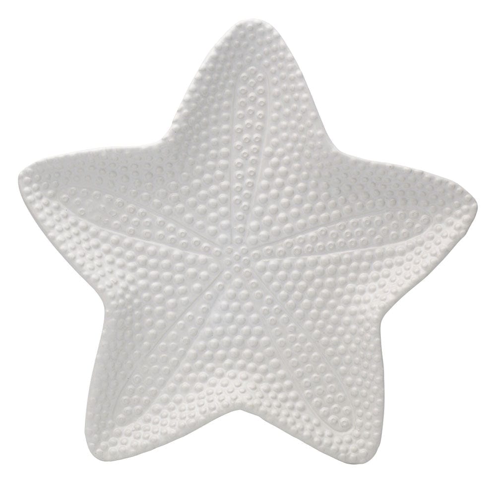 Fitz And Floyd Coastal Home White Starfish Platter 14.5 IN