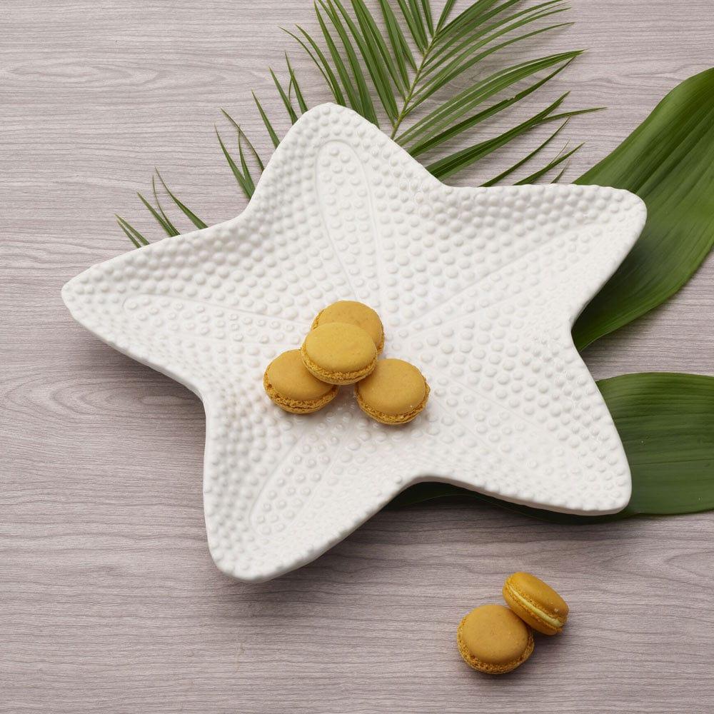 fitz and floyd Coastal Home White Starfish Platter 14.5 IN