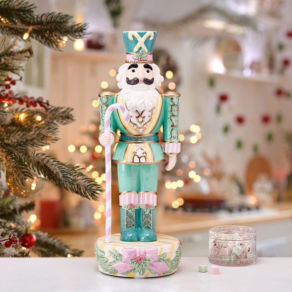 fitz and floyd Cotton Candy Soldier Holiday Nutcracker Figurine 17IN