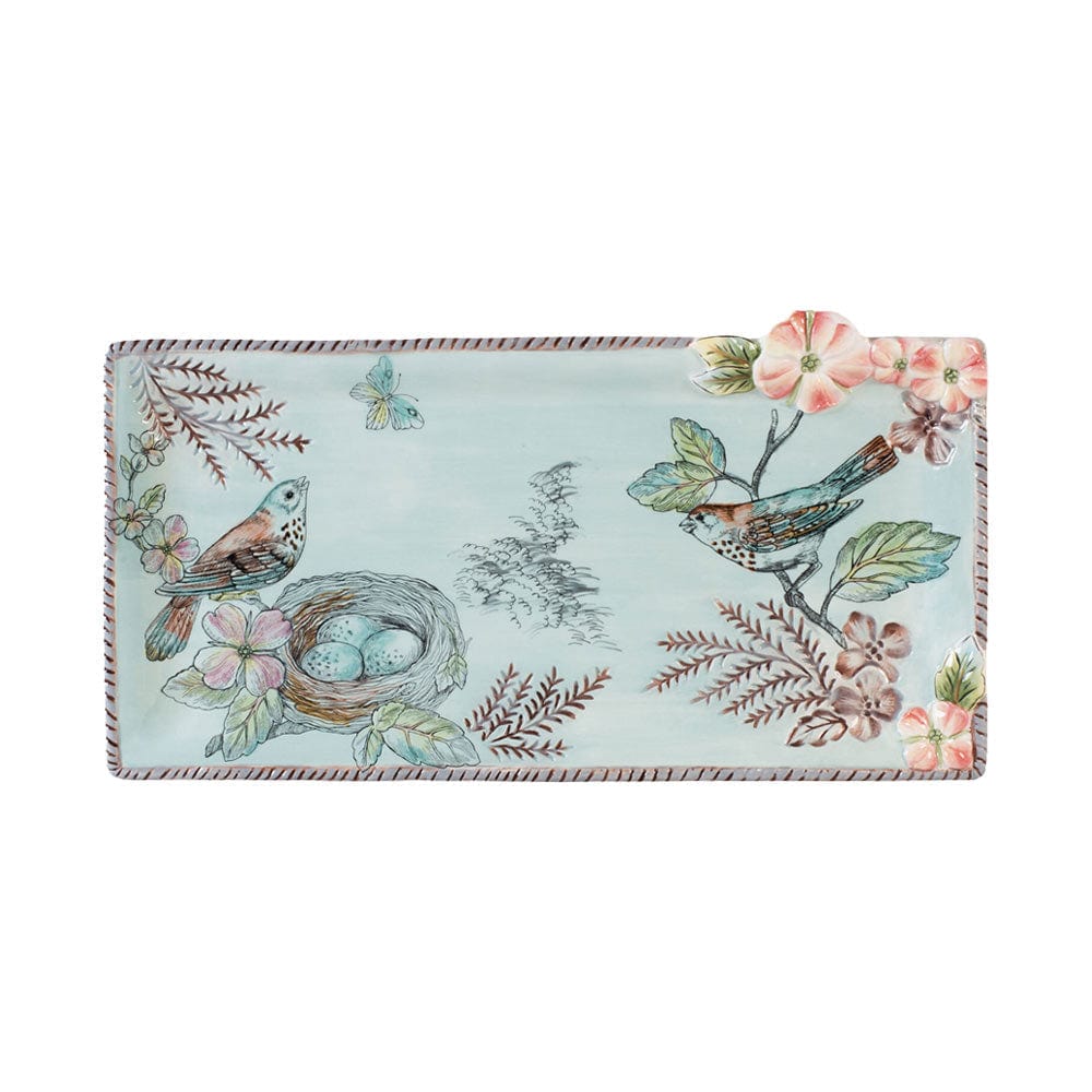 Fitz And Floyd English Garden Elongated Serving Tray