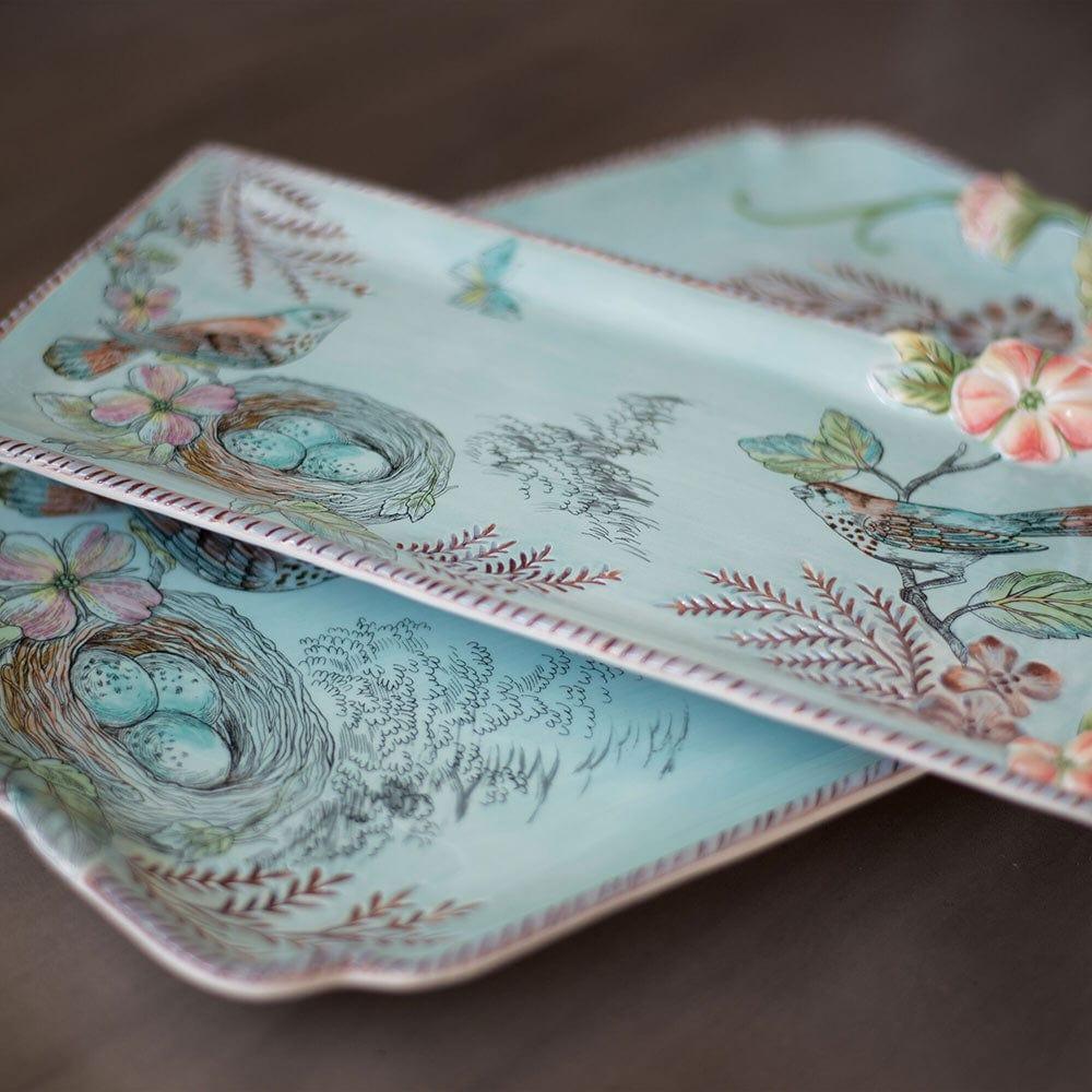 fitz and floyd English Garden Elongated Serving Tray