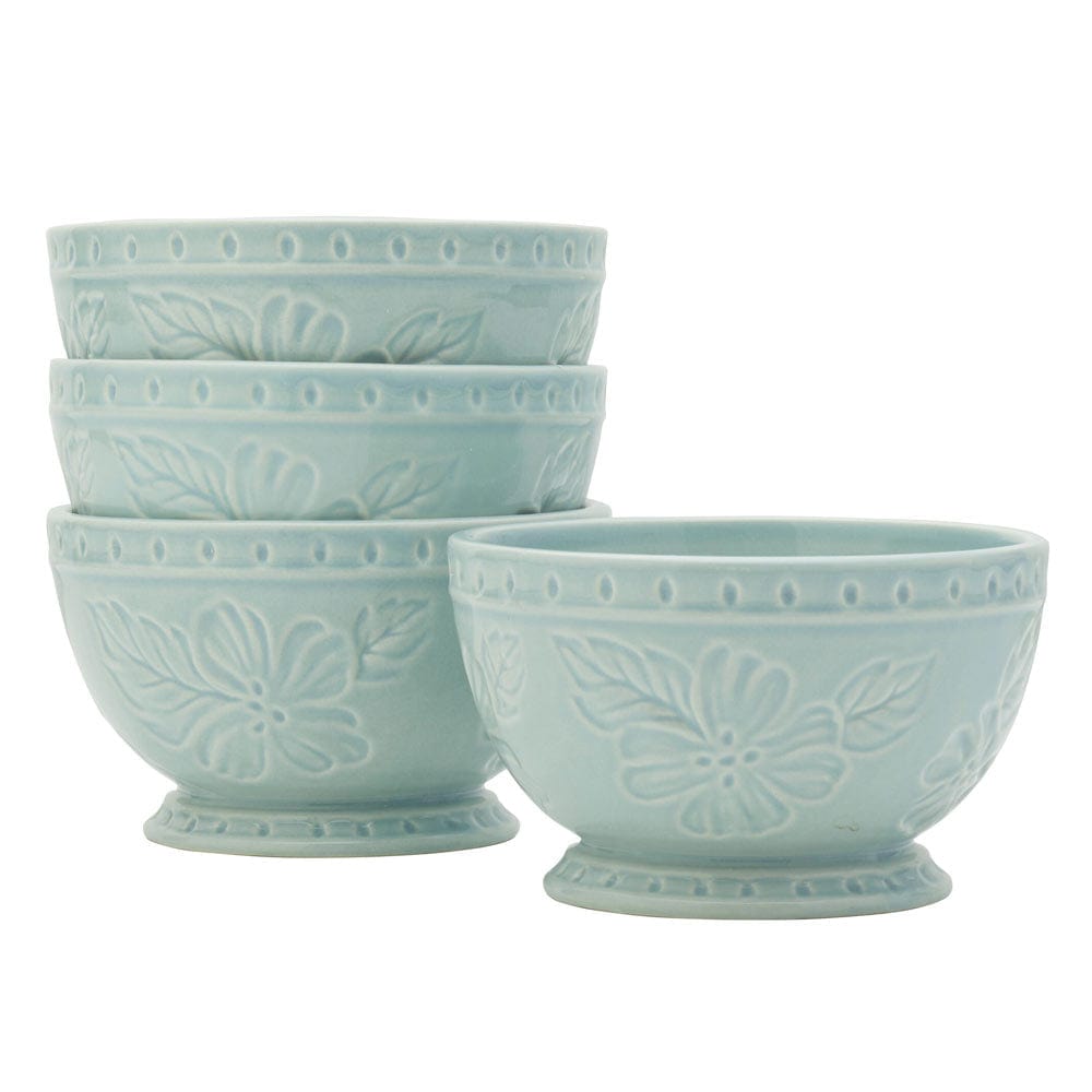 Fitz And Floyd English Garden Set Of 4 Soup Cereal Bowls
