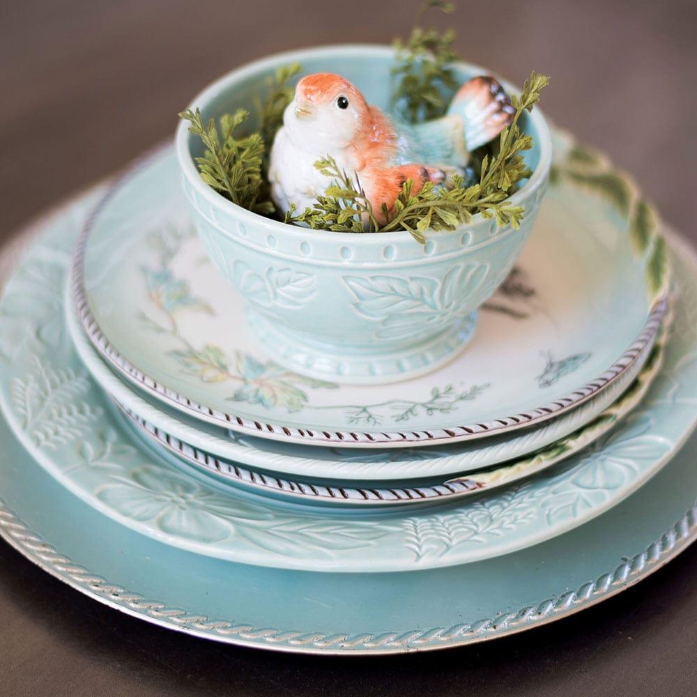 Fitz And Floyd English Garden Set Of 4 Soup Cereal Bowls