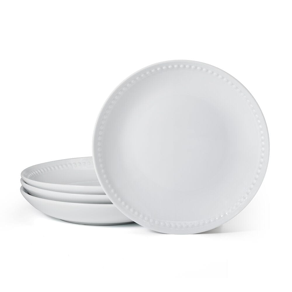 Fitz And Floyd Everyday White® Beaded Coupe Set Of 4 Salad Plates
