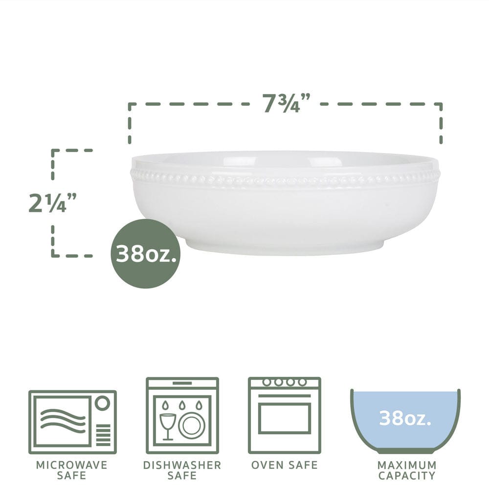 Fitz And Floyd Everyday White® Beaded Set Of 4 Dinner Bowls