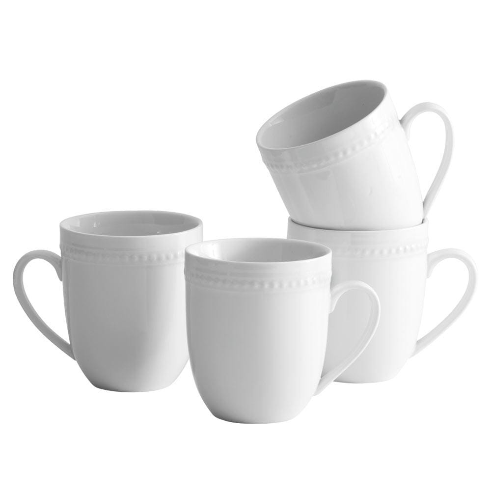 Fitz And Floyd Everyday White® Beaded Set Of 4 Mugs