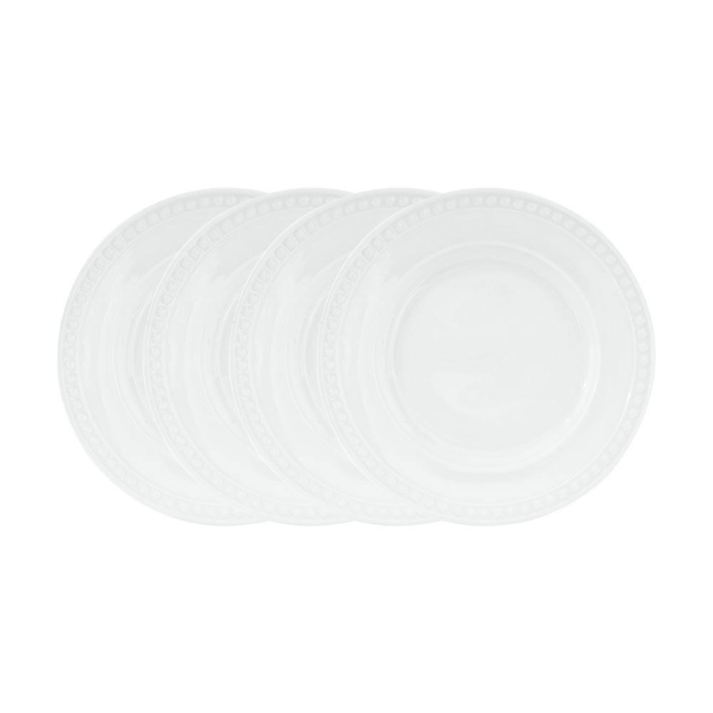 Fitz And Floyd Everyday White® Beaded Set Of 4 Salad Plates
