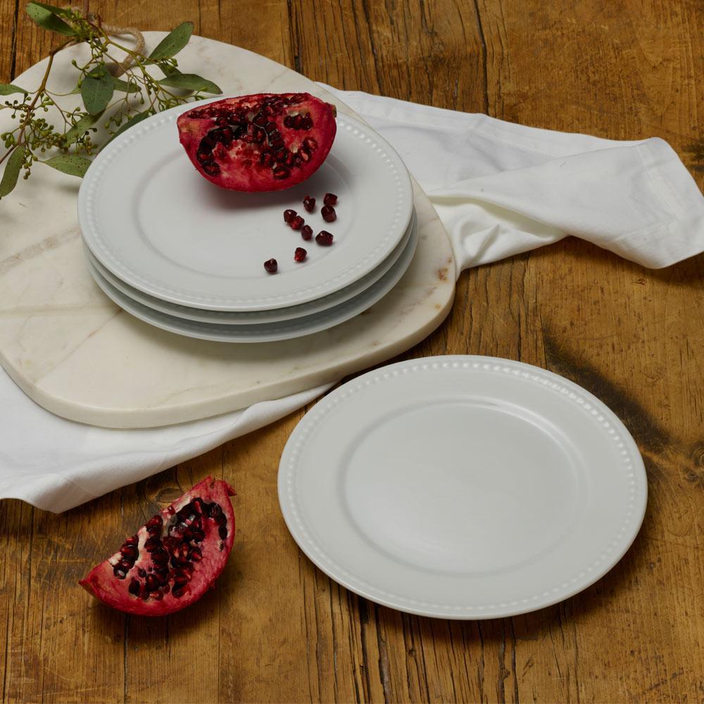 fitz and floyd Everyday White® Beaded Set of 4 Salad Plates