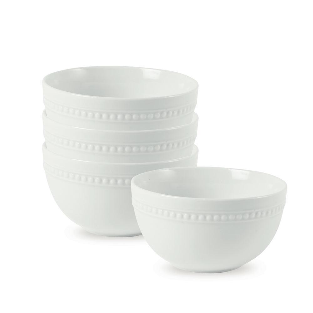 Fitz And Floyd Everyday White® Beaded Set Of 4 Soup Cereal Bowls