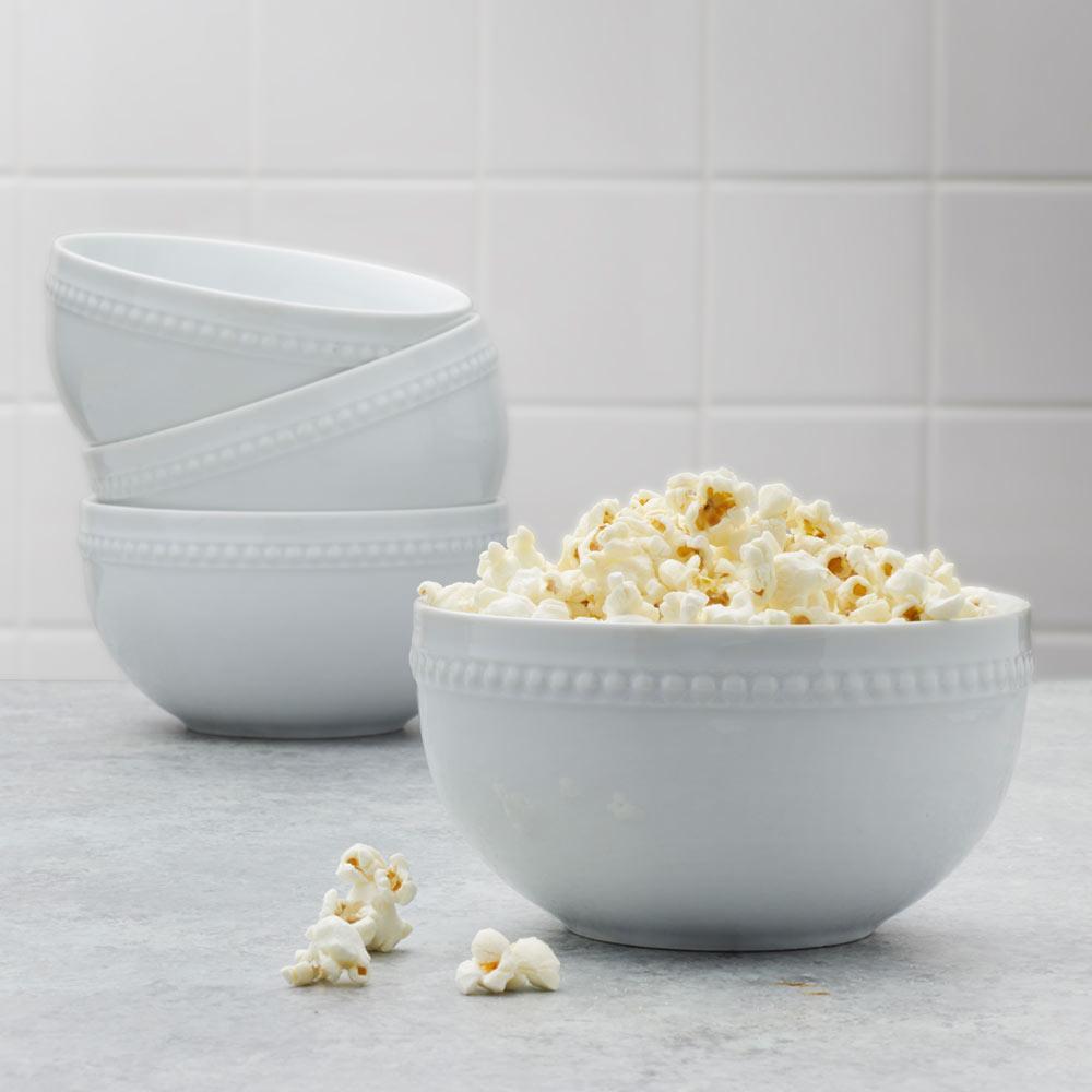 Fitz And Floyd Everyday White® Beaded Set Of 4 Soup Cereal Bowls