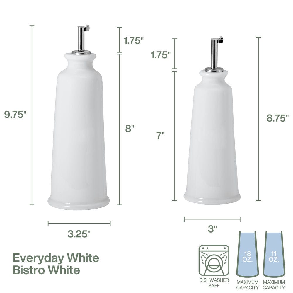 Fitz And Floyd Everyday White® Bistro Oil And Vinegar Bottle Set