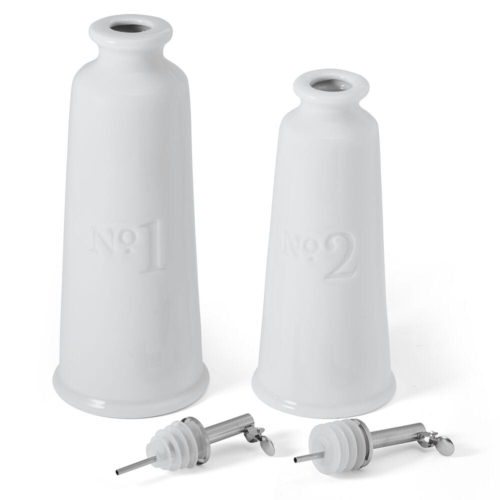 Fitz And Floyd Everyday White® Bistro Oil And Vinegar Bottle Set