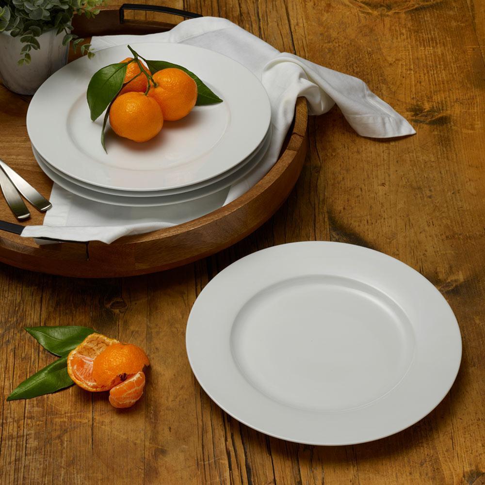 fitz and floyd Everyday White® Classic Rim Set of 4 Dinner Plates