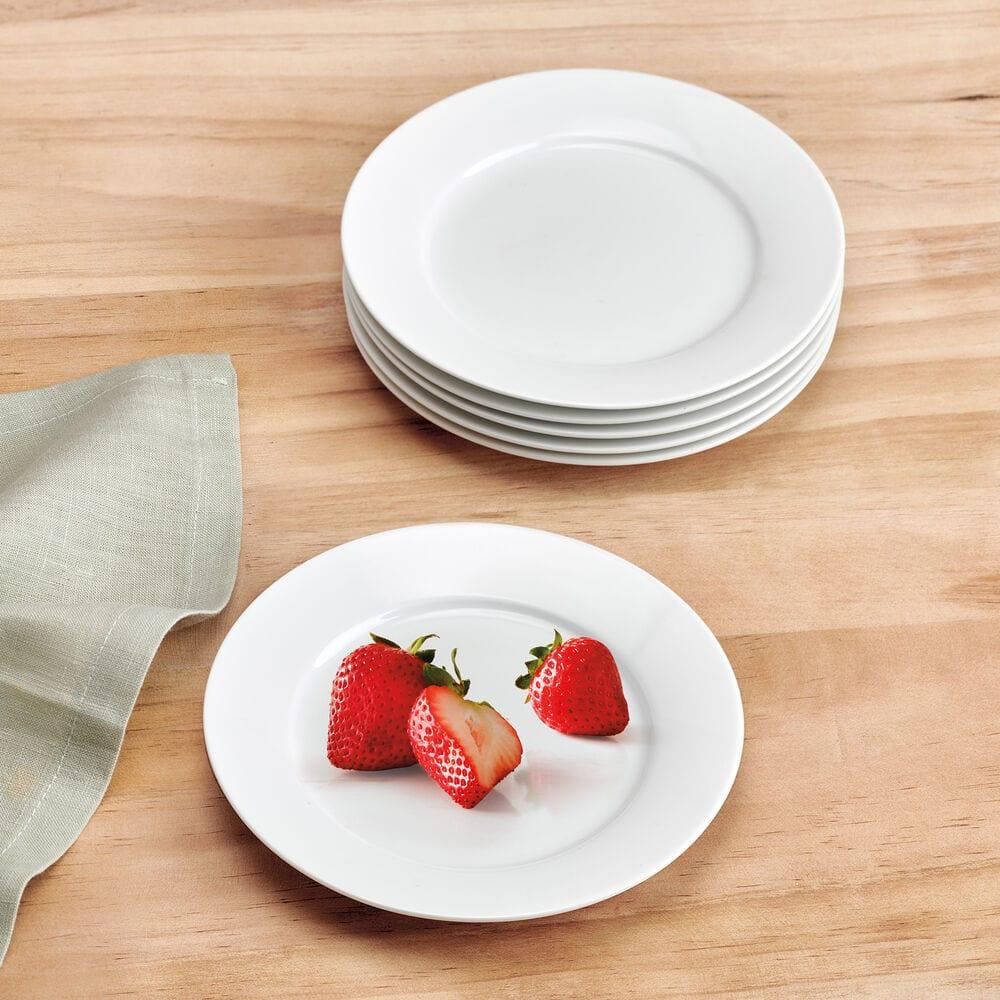 fitz and floyd Everyday White® Classic Rim Set of 6 Appetizer Plates