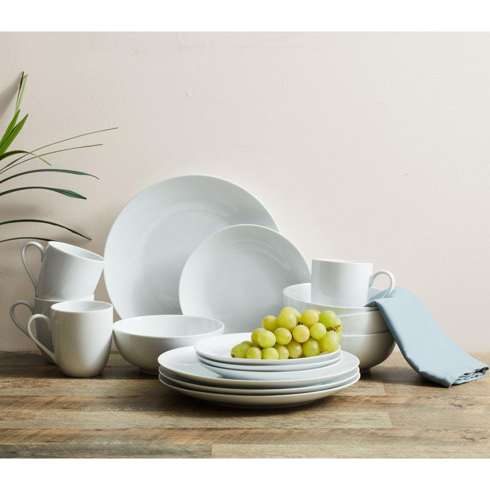 Fitz And Floyd Everyday White® Coupe 16 Piece Dinnerware Set Service For 4