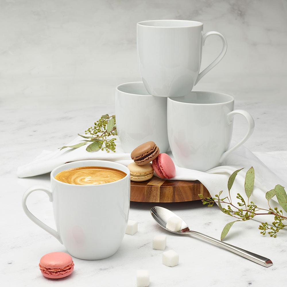 Fitz And Floyd Everyday White® Coupe Set Of 4 Mugs