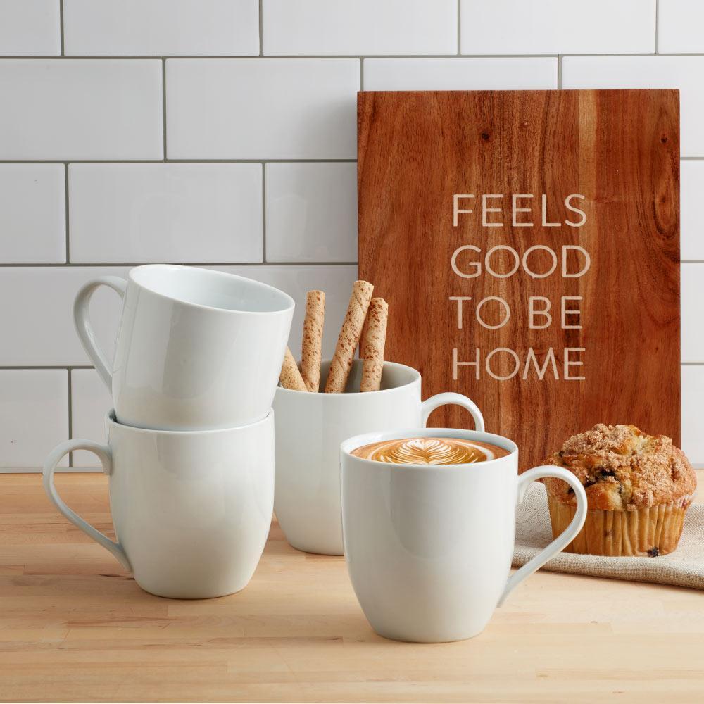 fitz and floyd Everyday White® Coupe Set of 4 Mugs
