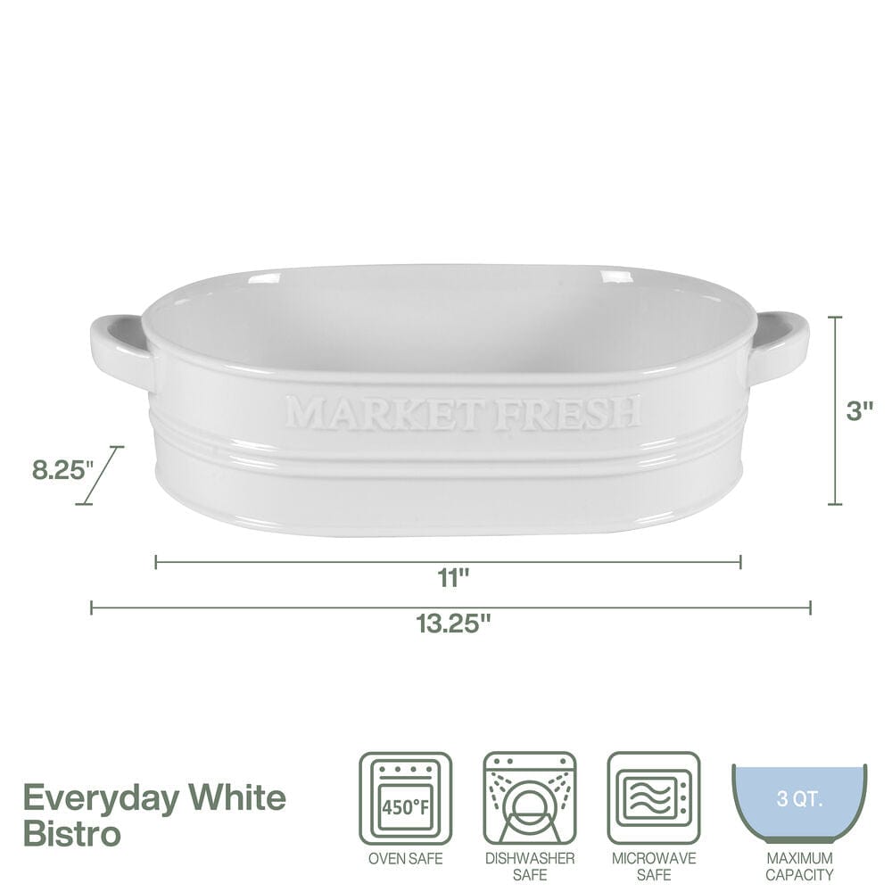 Fitz And Floyd Everyday White® Market Fresh Casserole Baker 13.25 IN