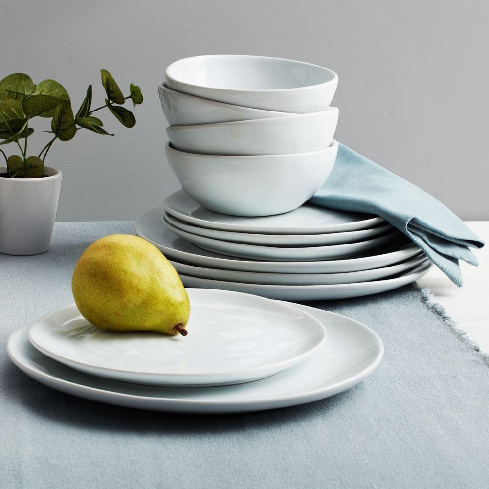 Fitz And Floyd Everyday White® Organic 12 Piece Dinnerware Set Service For 4