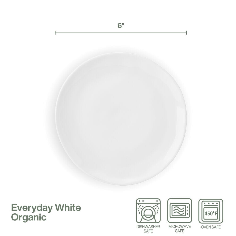 Fitz And Floyd Everyday White® Organic Set Of 6 Appetizer Plates