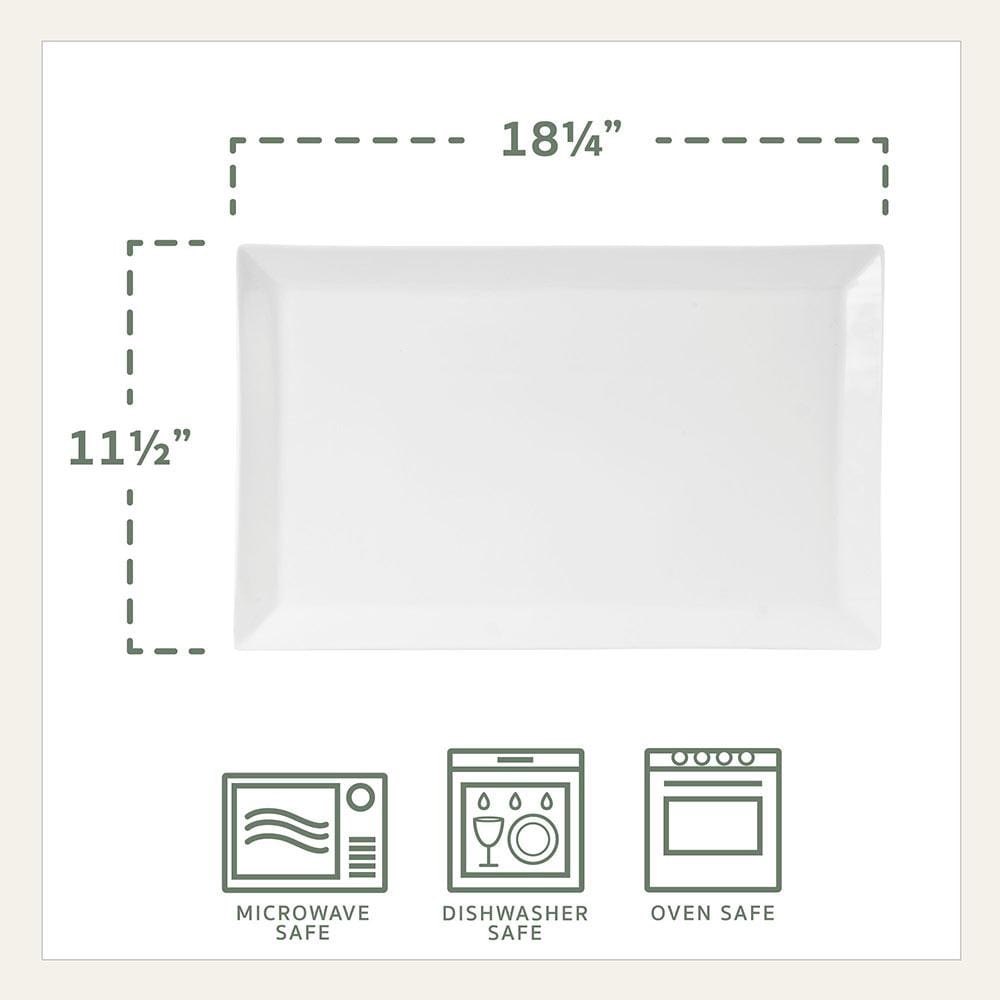 Fitz And Floyd Everyday White® Rectangular Rim Platter 18.25 IN