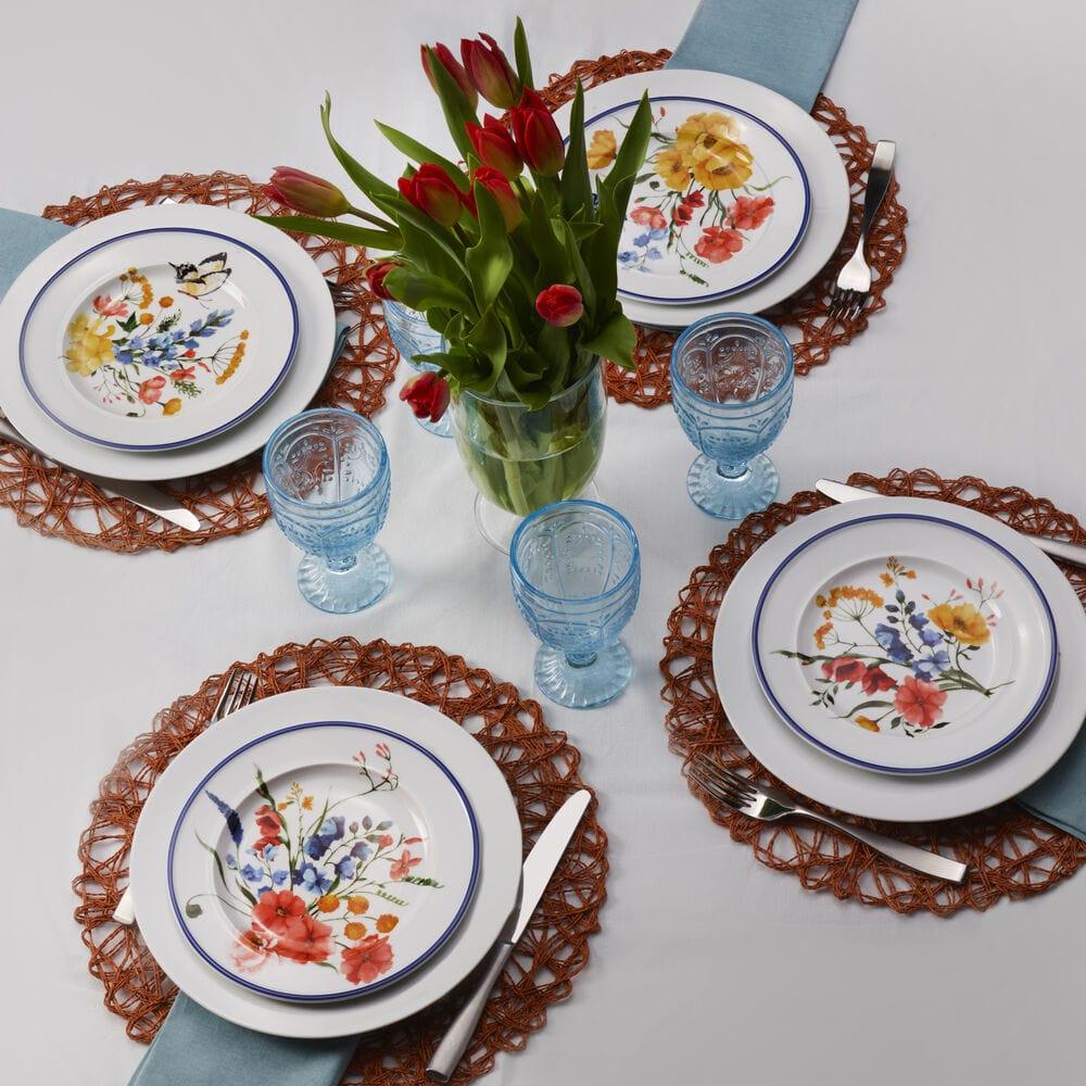 fitz and floyd Everyday White® Set of 4 Bouquet Rim Salad Plates
