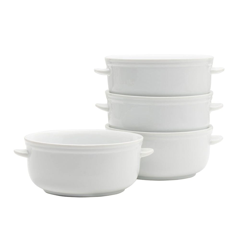 Fitz And Floyd Everyday White® Set Of 4 Soup Double Handle Chili Bowls