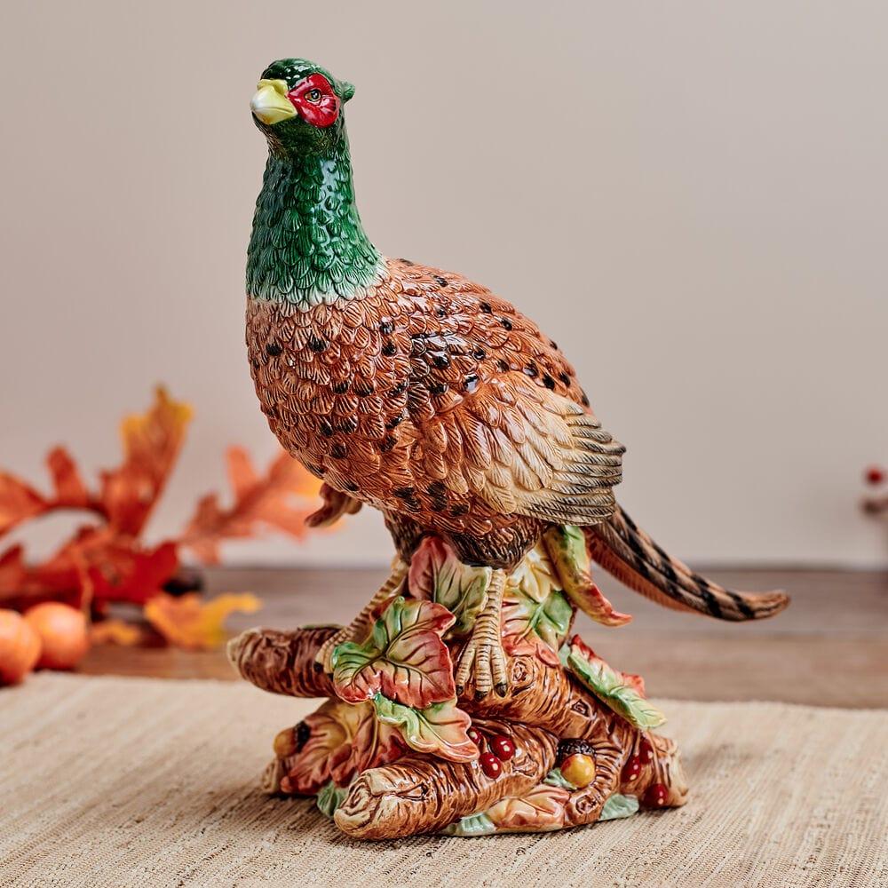 fitz and floyd Fall Harvest Pheasant Figurine 10.75 IN