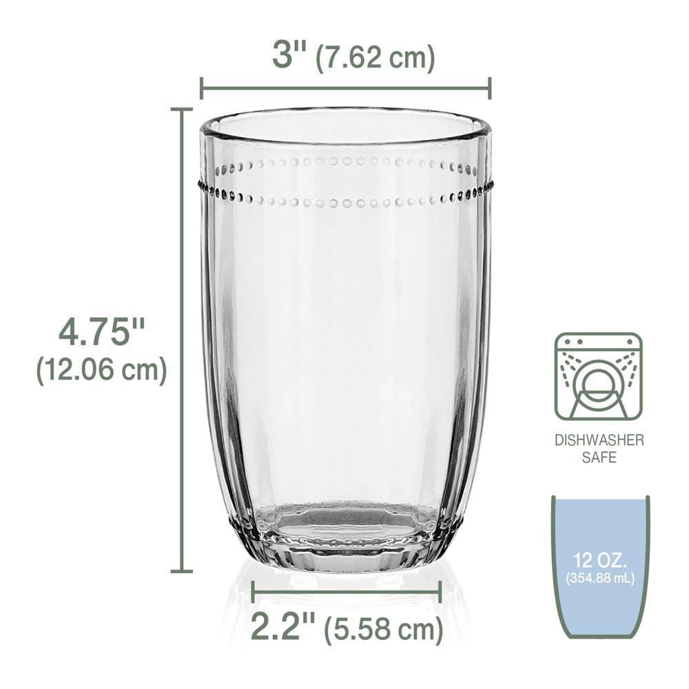 Fitz And Floyd Beaded Highball Glasses Set Of 4