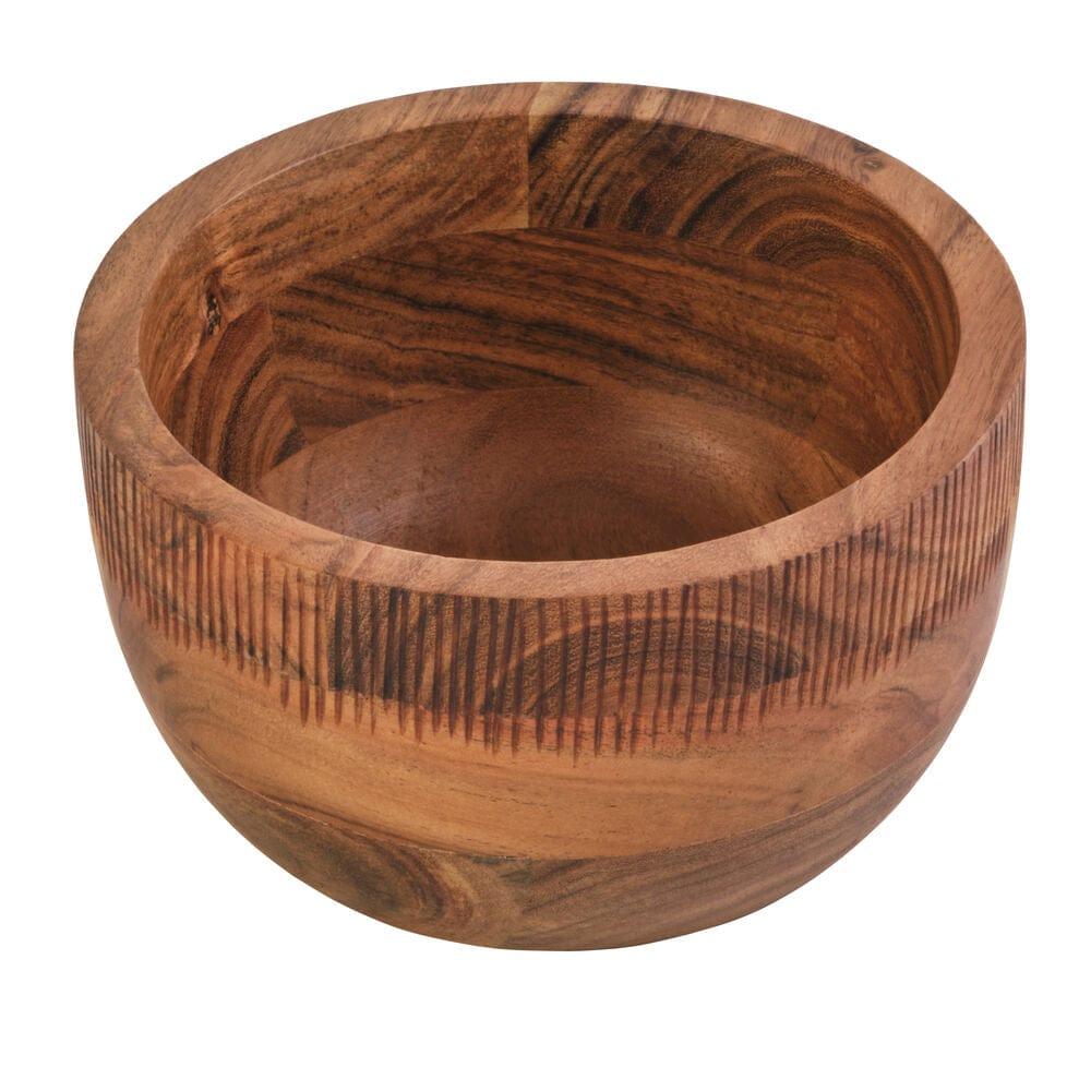 Fitz And Floyd Caleb Acacia Wood Serve Bowl 7 IN