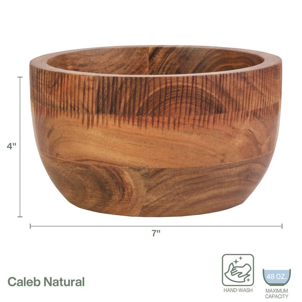 Fitz And Floyd Caleb Acacia Wood Serve Bowl 7 IN