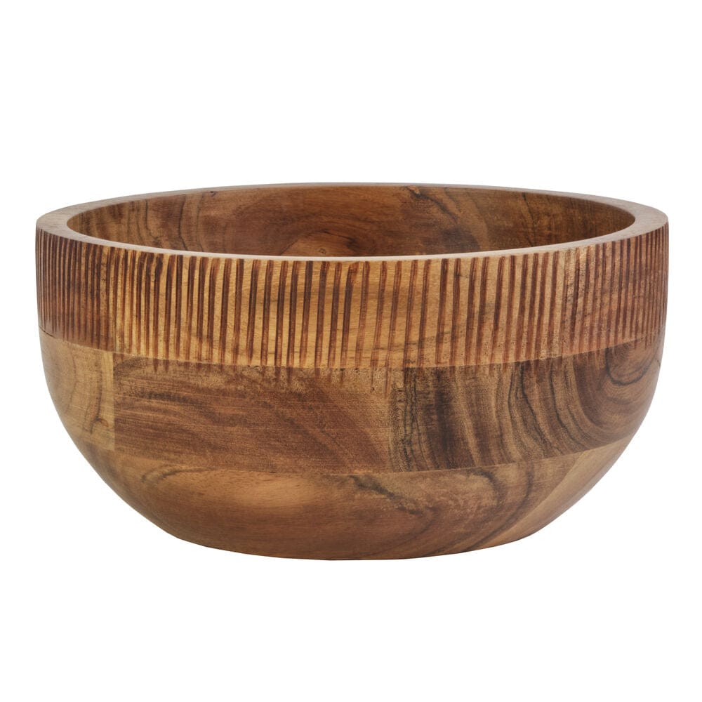 Fitz And Floyd Caleb Acacia Wood Serve Bowl 9 IN