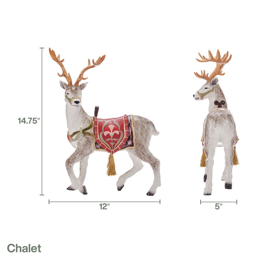 Fitz And Floyd Chalet Deer Figurine 14.75 IN