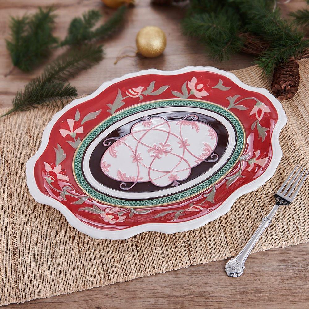 fitz and floyd Chalet Oval Platter 17 IN
