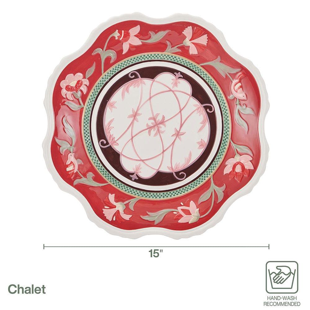 Fitz And Floyd Chalet Round Platter 15 IN
