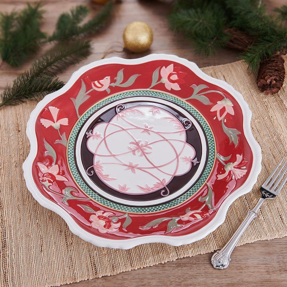 fitz and floyd Chalet Round Platter 15 IN