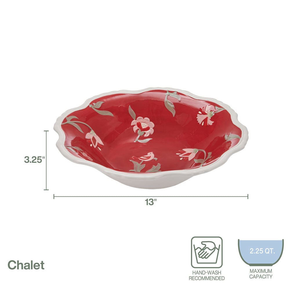 Fitz And Floyd Chalet Vegetable Serve Bowl