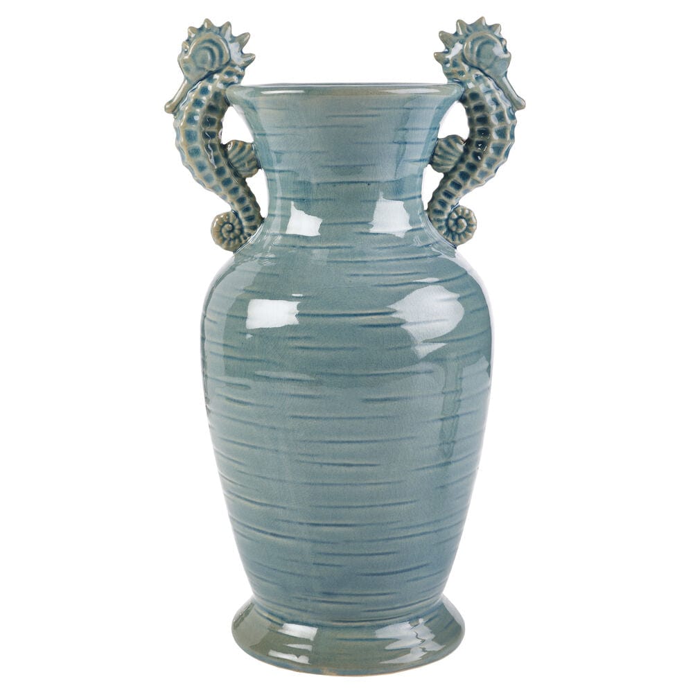 Fitz And Floyd Coastal Home Seahorse Vase 11.5 IN