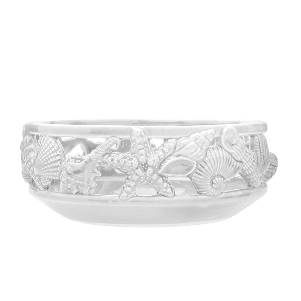 Fitz And Floyd Coastal Home White Centerpiece Bowl