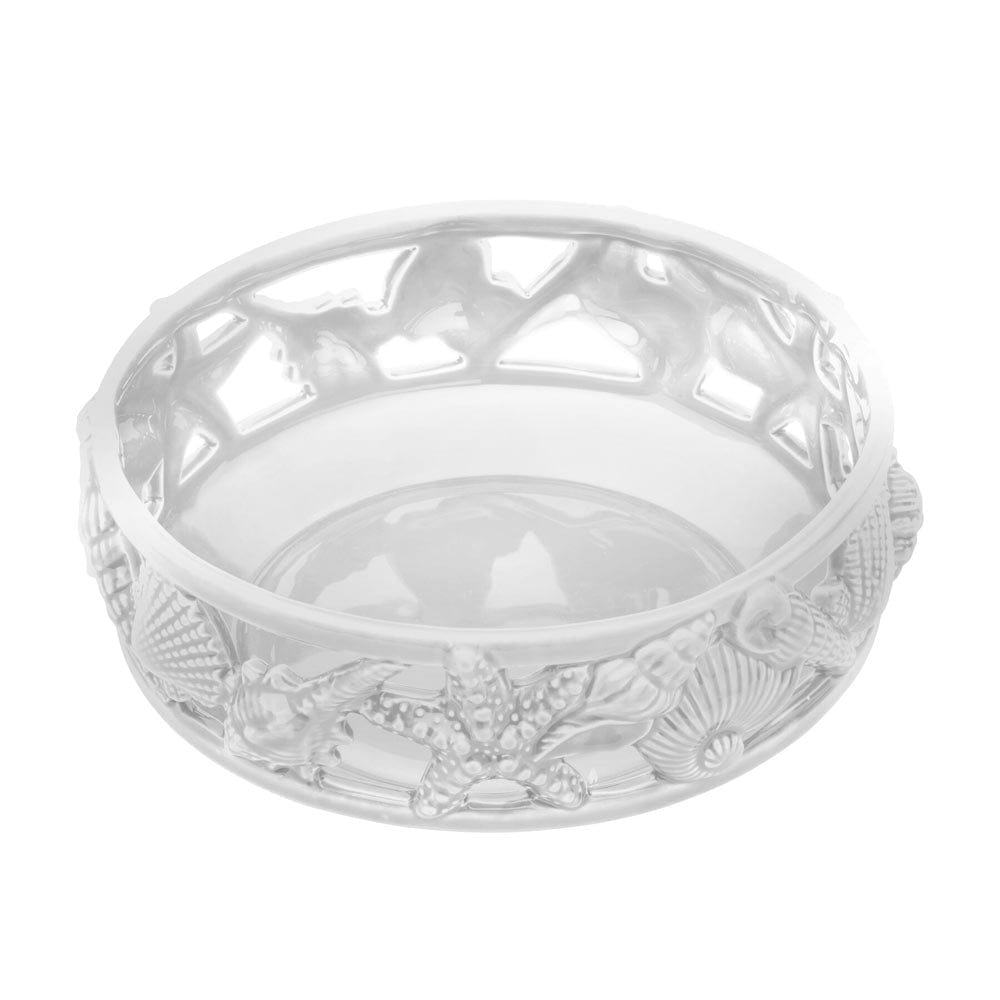 Fitz And Floyd Coastal Home White Centerpiece Bowl