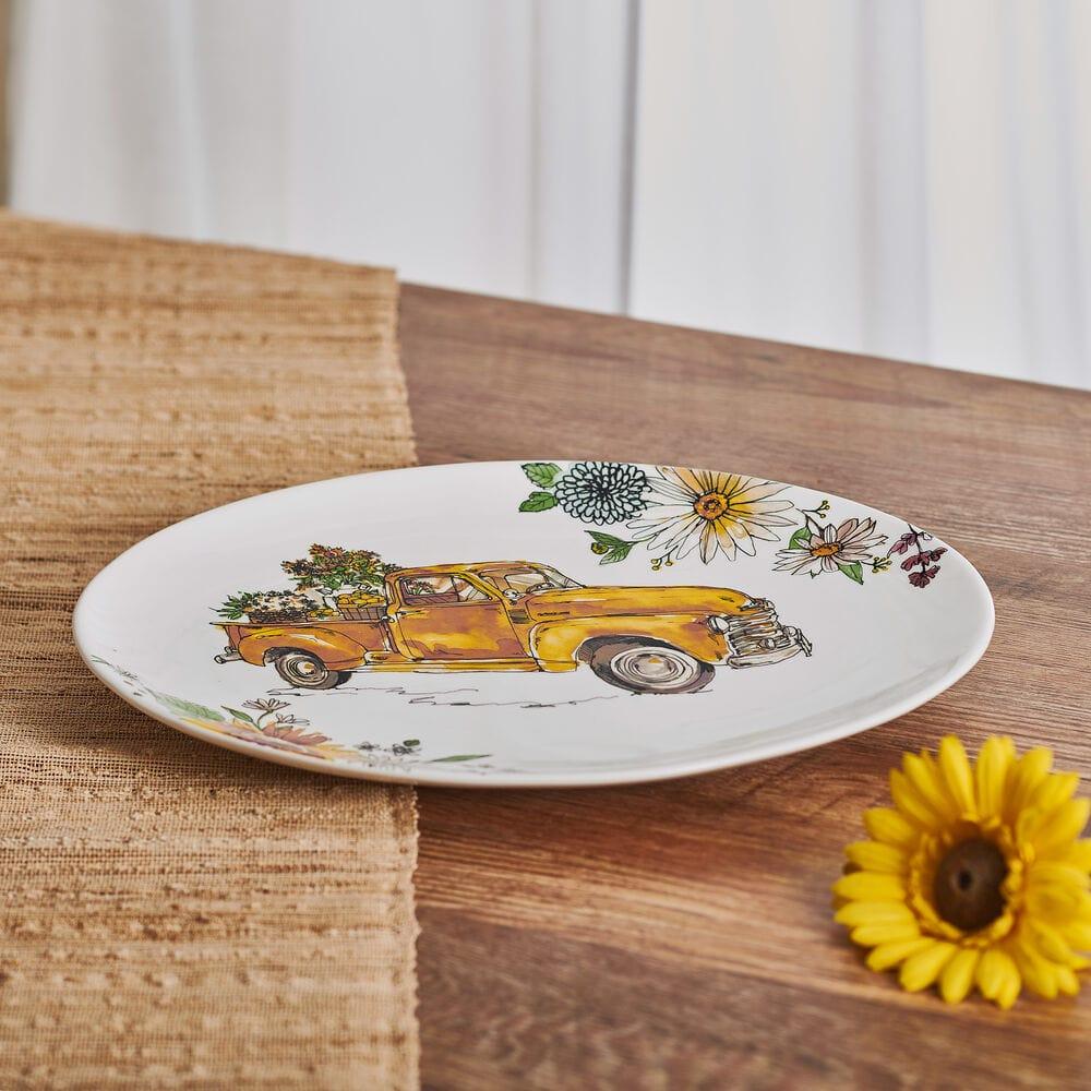 fitz and floyd Emi's Garden Platter 14 IN