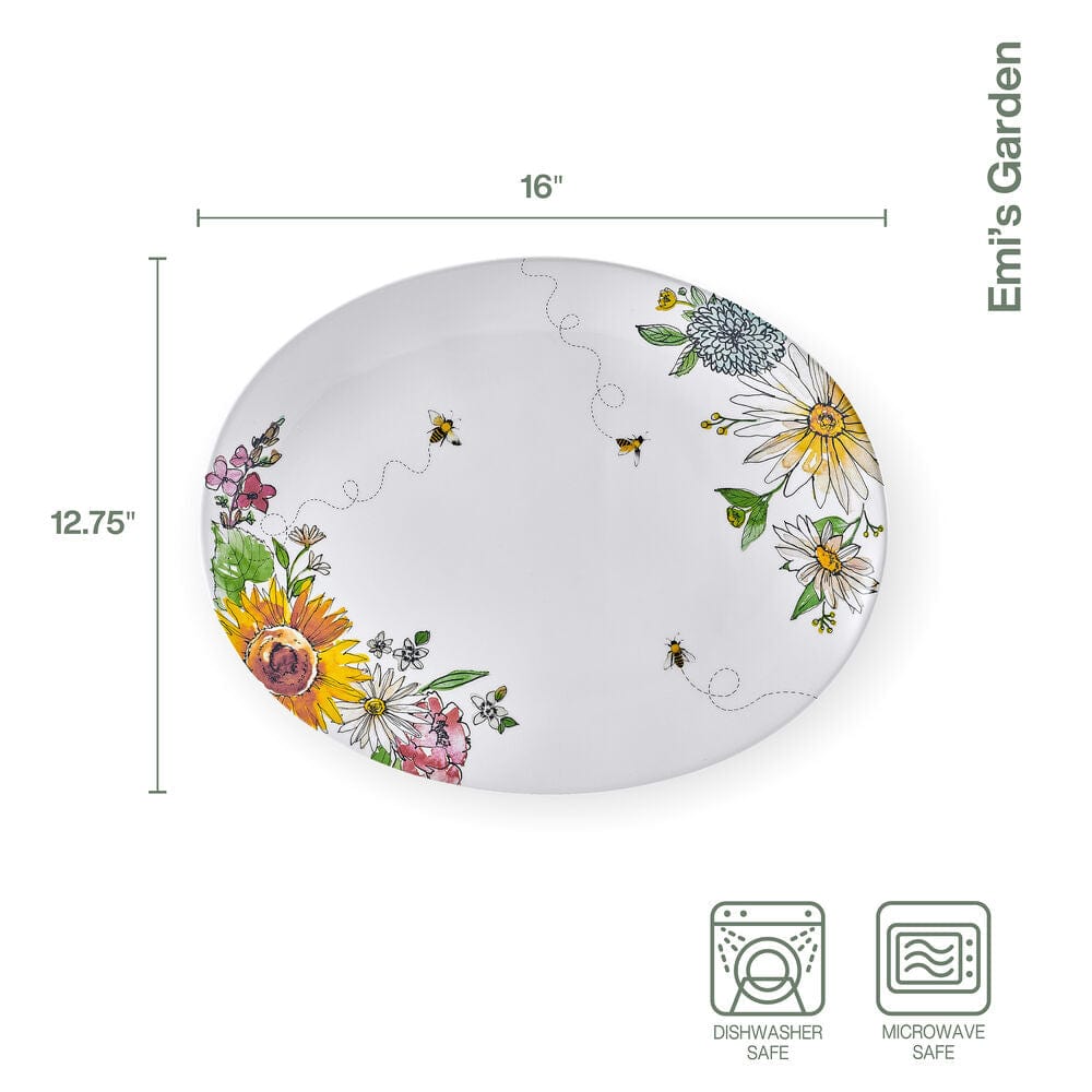 Fitz And Floyd Emi's Garden Platter 16 IN