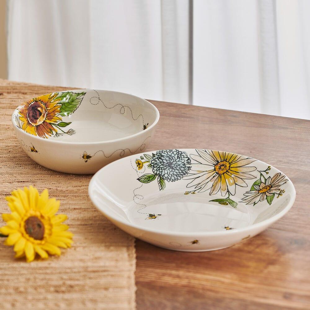 fitz and floyd Emi's Garden Set of 2 Serving Bowls