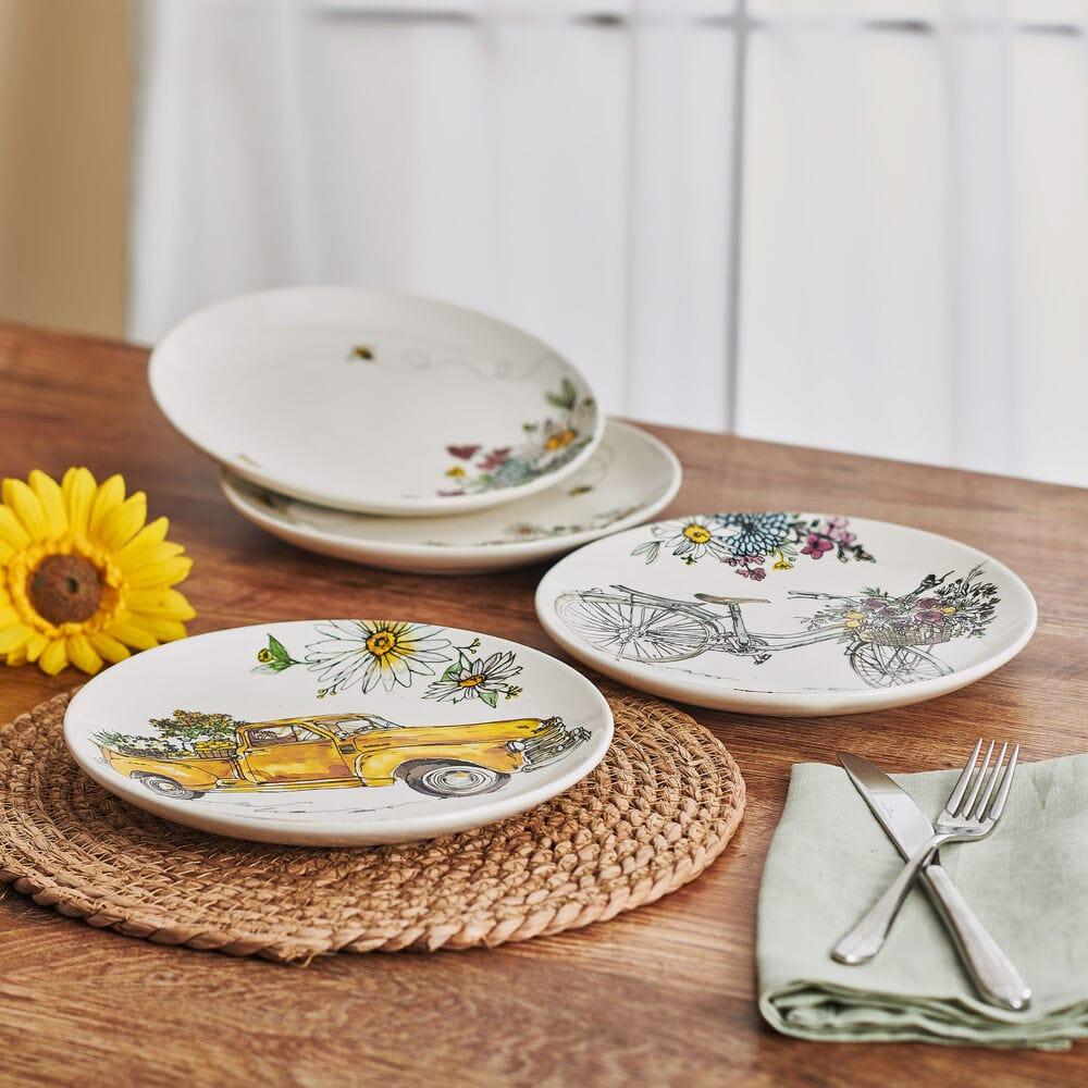 fitz and floyd Emi's Garden Set of 4 Salad Plates