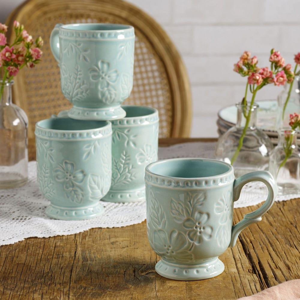 fitz and floyd English Garden Set of 4 Mugs